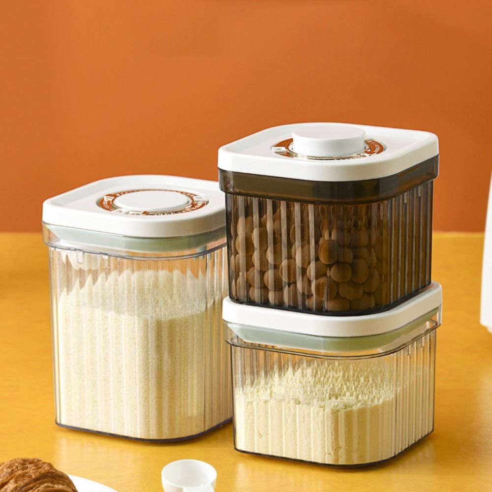 Stripe Pattern Milk Powder Sto - Airtight Cereal Jar 评论和价格