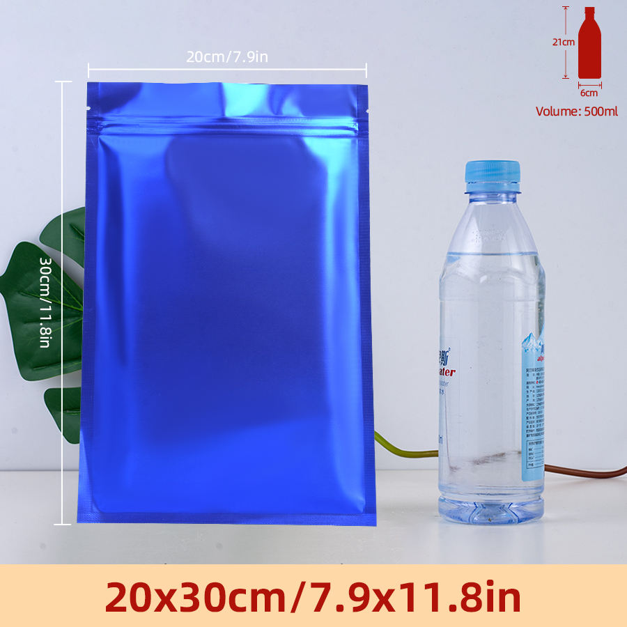 100pcs Matte Blue Foil Zipper  - Food Storage And 评论和价格