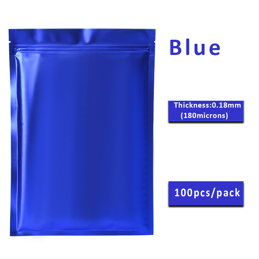 100pcs Matte Blue Foil Zipper  - Food Storage And 评论和价格