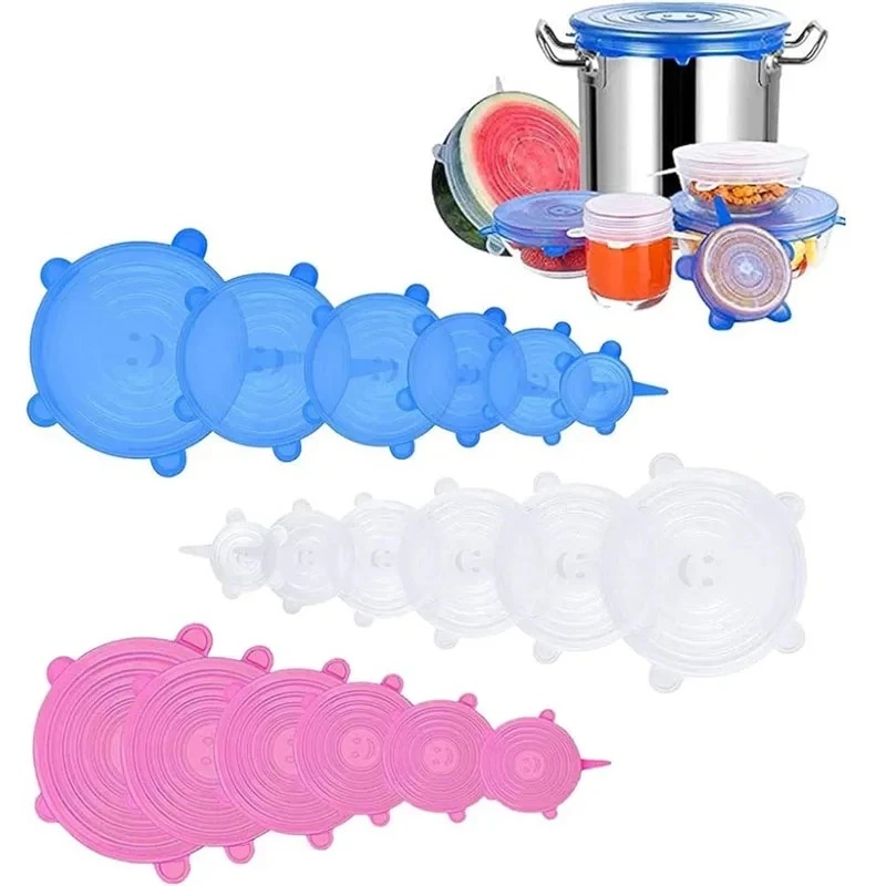 1/2set Reusable Silicone Cover - Silicone Stretch Lid 评论和价格