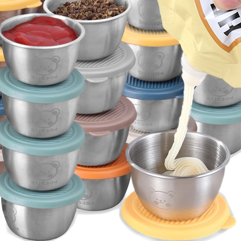 10/1pc 50ml Leakproof Stainles - Silicone Stretch Lid 评论和价格