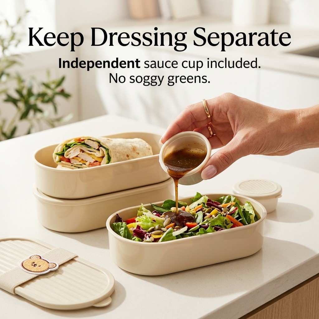 Double Layer Oval Lunch Box Wi - Food Storage Safety 评论和价格