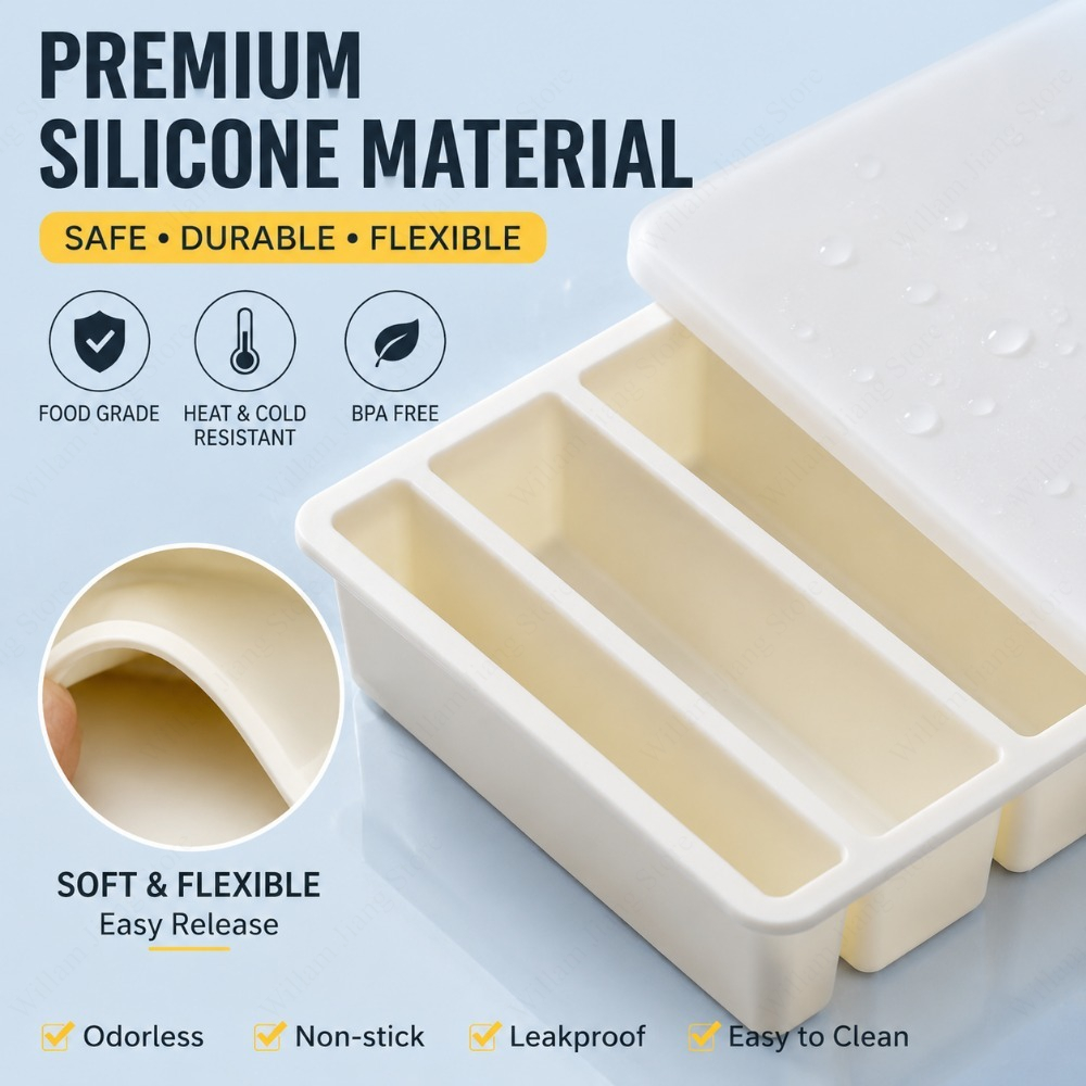 Durable Silicone Freezing Tray - Food Storage Home 评论和价格