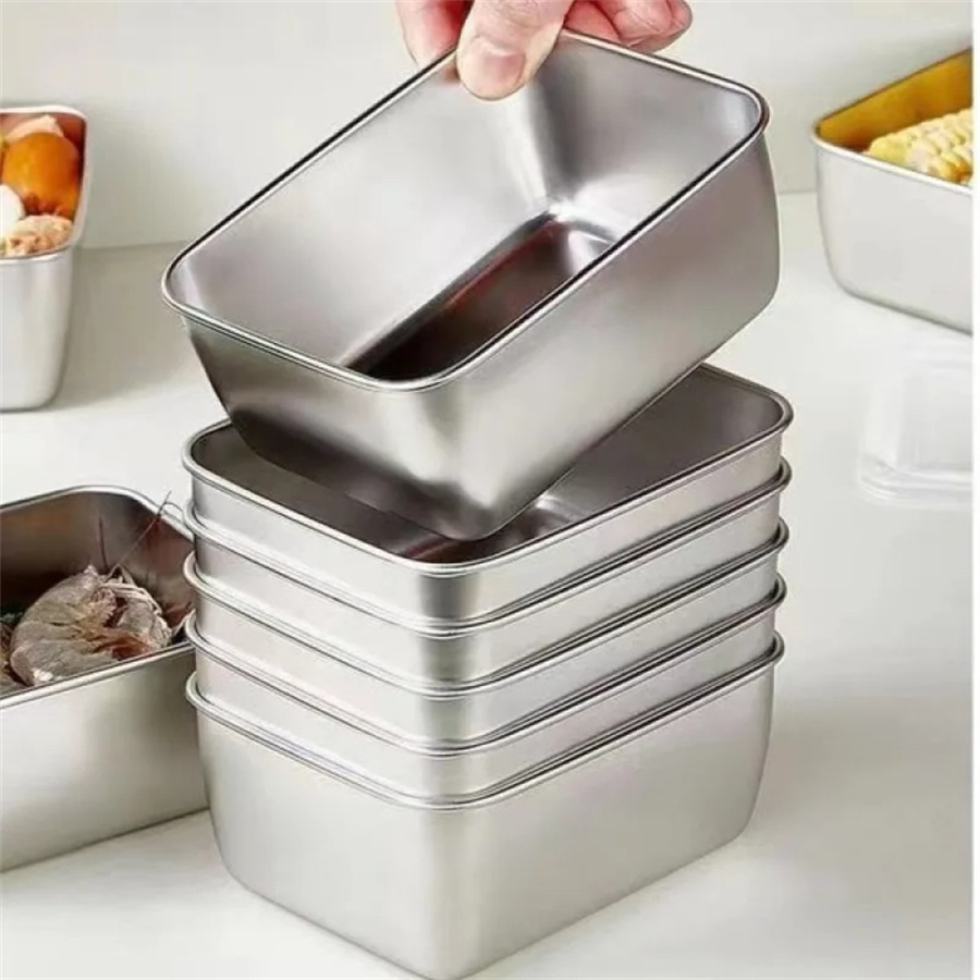 1/3/5pcs Stainless Steel Food  - Food Storage Boxes With Lids 评论和价格