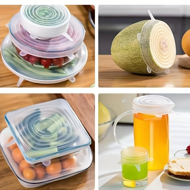 6pcs Reusable Silicone Stretch - Silicone Stretch Lid 评论和价格