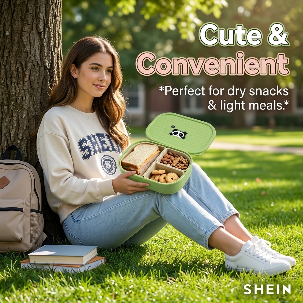 Cute Plastic Divided Lunch Box - Food Storage Safety 评论和价格