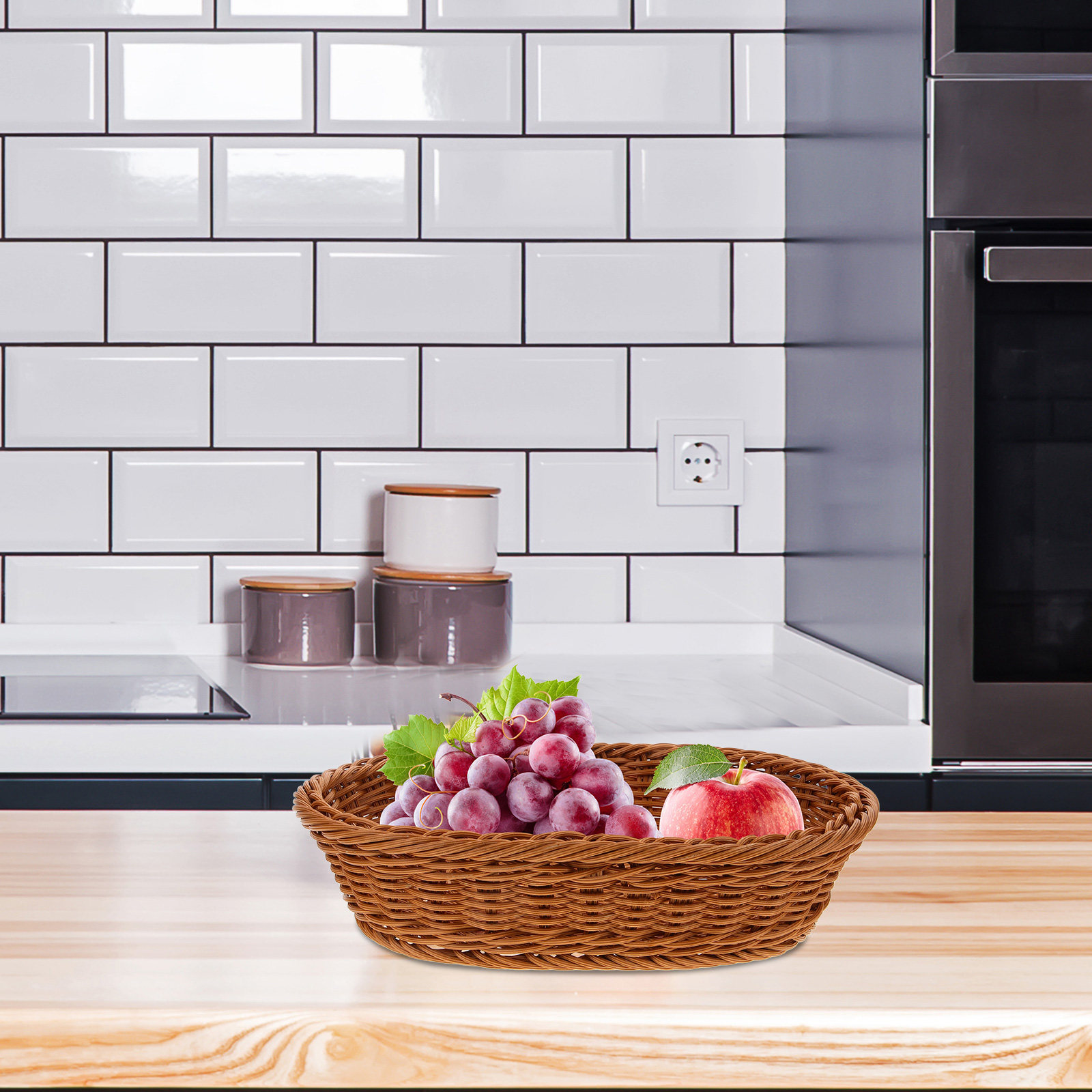 PP Woven Fruit Basket Oval Rus - Food Storage Home 评论和价格
