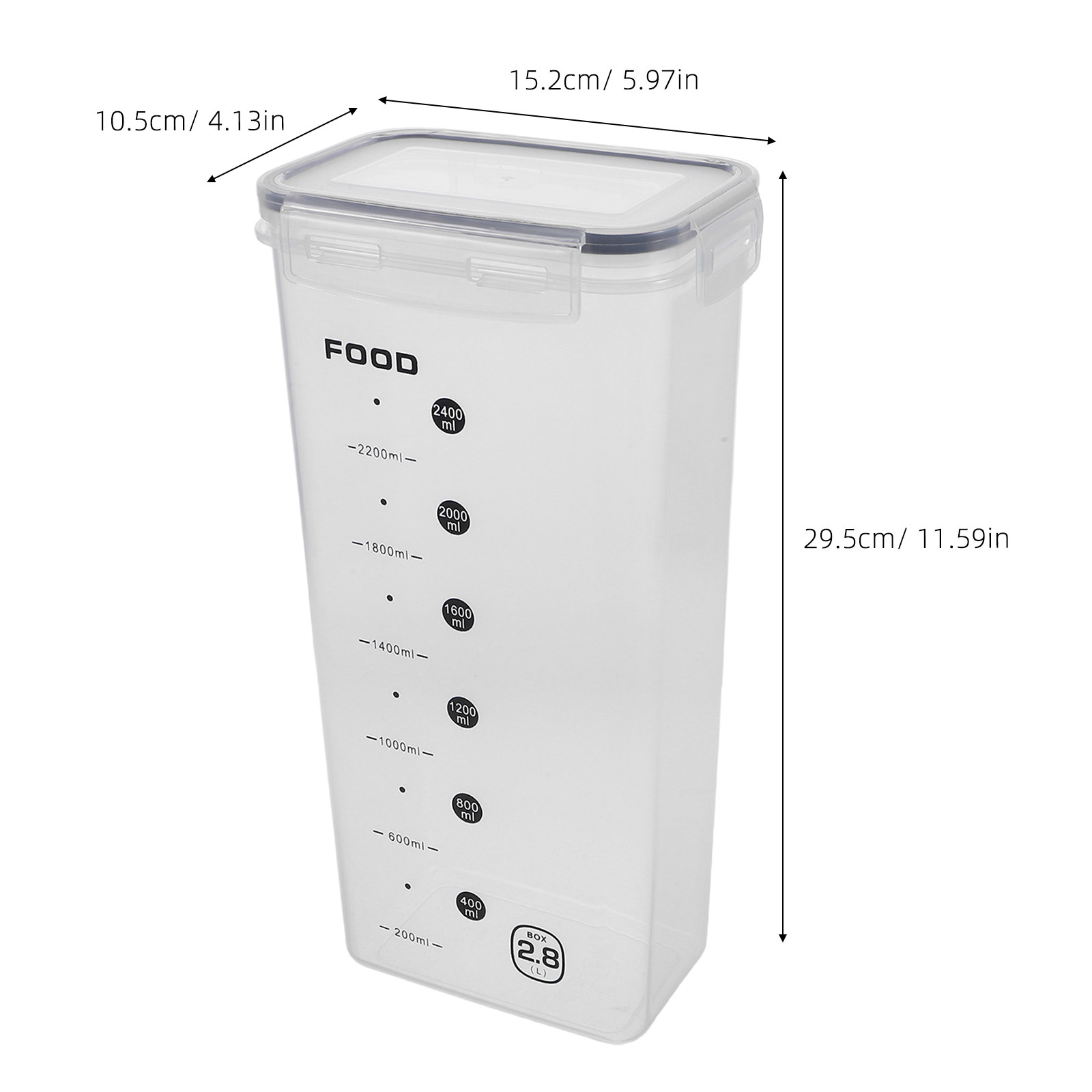 2Pcs Transparent Grain Storage - Airtight Cereal Jar 评论和价格