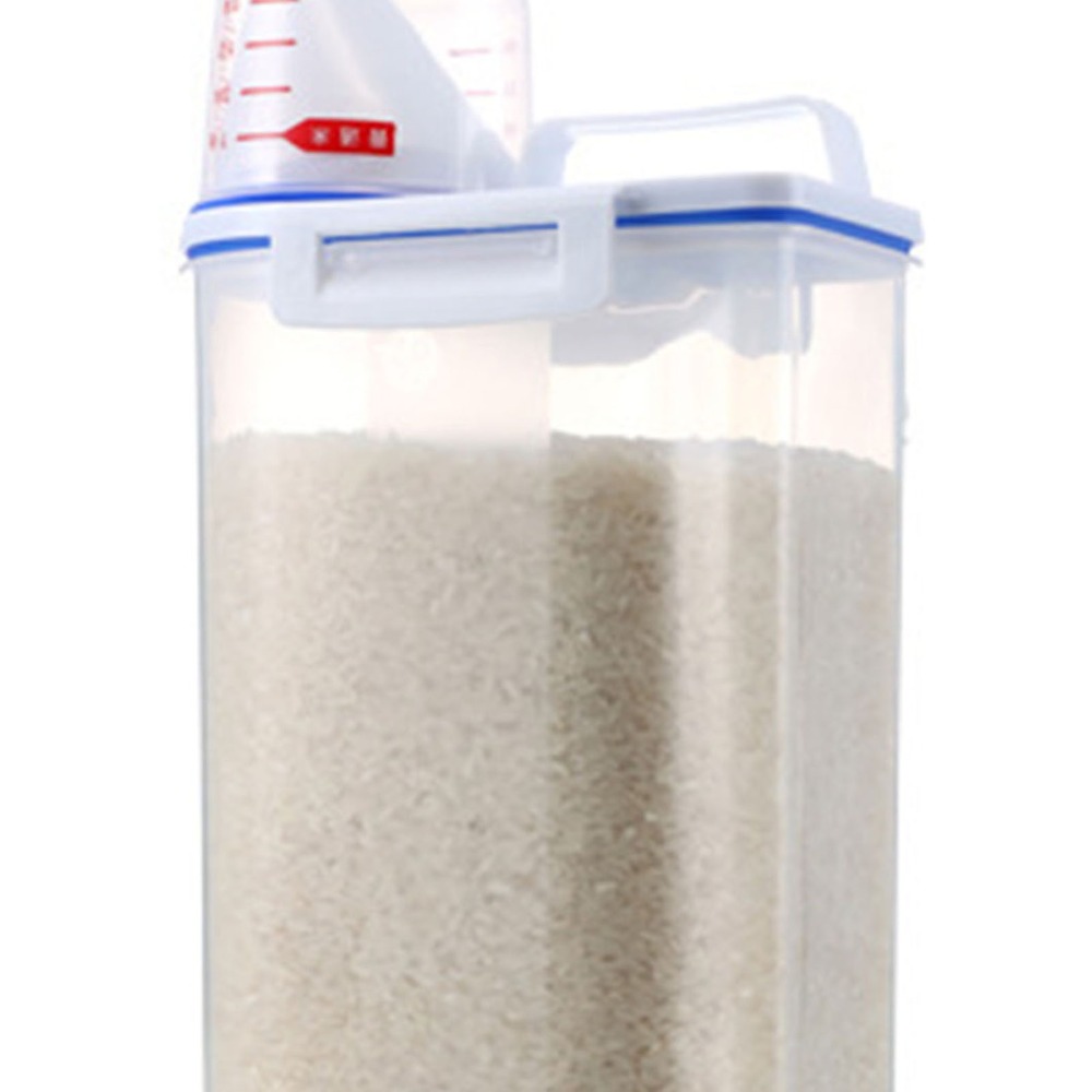 2PCS Convenient pp Rice Storag - Airtight Cereal Jar 评论和价格