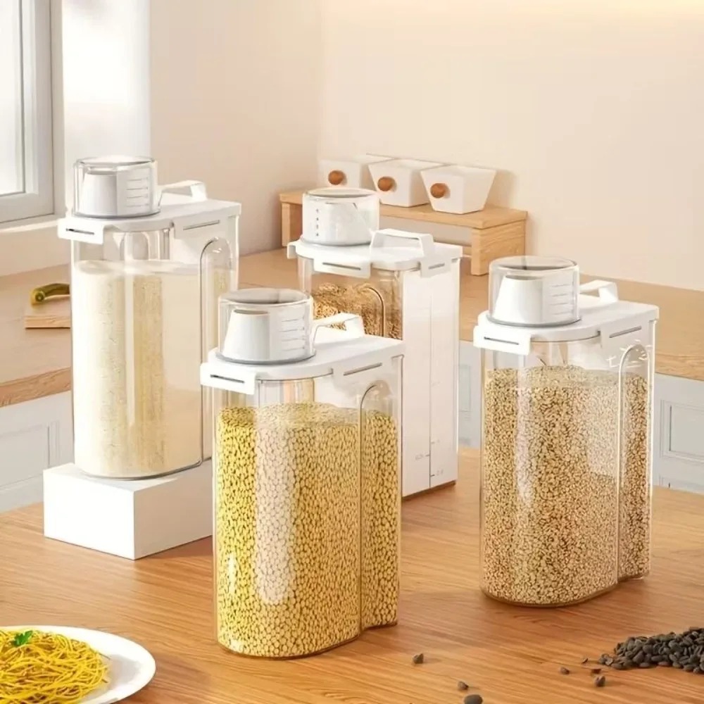 4 Pack 5LB Rice Storage Contai - Airtight Cereal Jar 评论和价格
