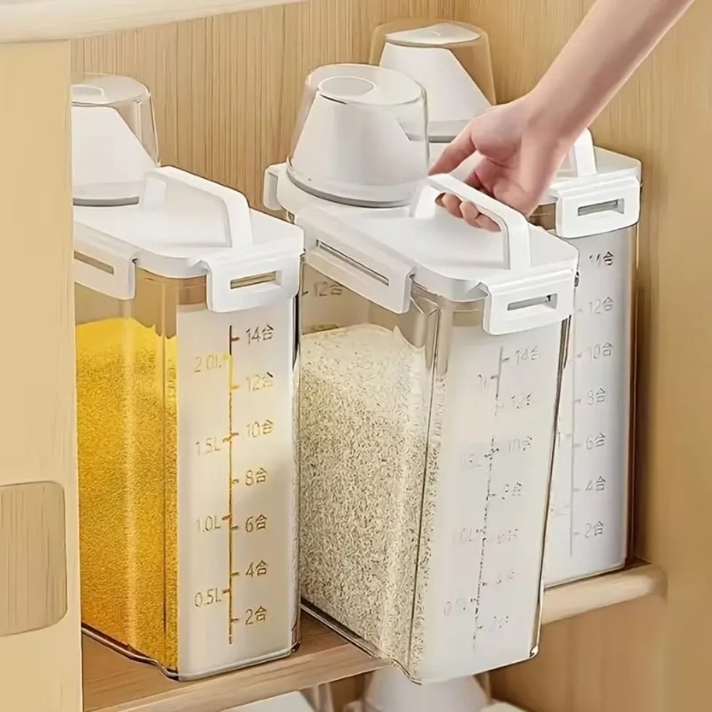 4 Pack 5LB Rice Storage Contai - Airtight Cereal Jar 评论和价格